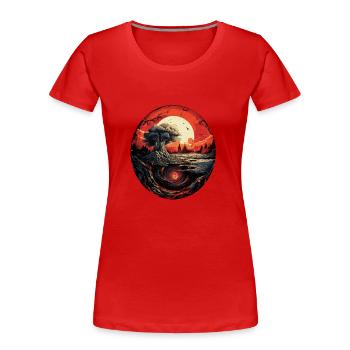Mysterious tunnel in the underground - Women's Premium Organic T-Shirt - red - Front - Mia (176cm)