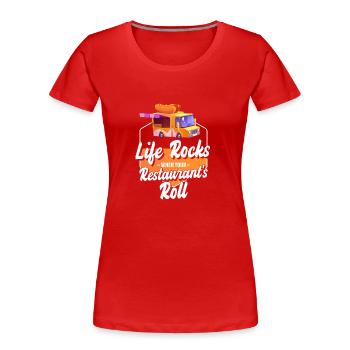 Food Truck Essen auf Rädern - Frauen Premium Bio T-Shirt - Rot - Vorne - Mia (176cm)