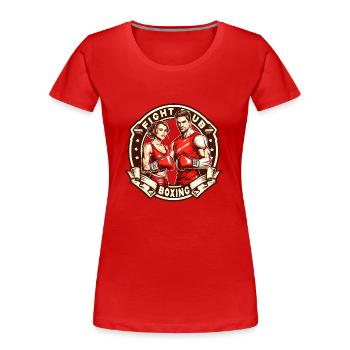 Boxing Club - Women's Premium Organic T-Shirt - red - Front - Mia (176cm)