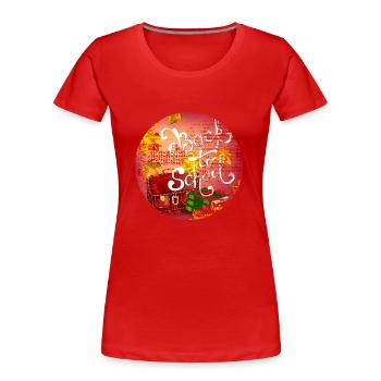 Abschlussfeier 2024 Abiturfeier - Frauen Premium Bio T-Shirt - Rot - Vorne - Mia (176cm)