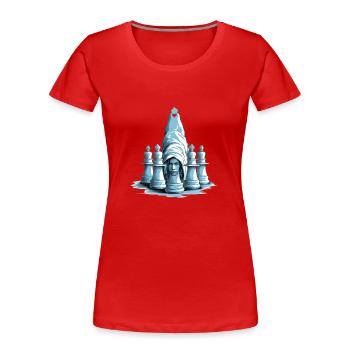 Laurent disguised as a piece - Women's Premium Organic T-Shirt - red - Front - Mia (176cm)