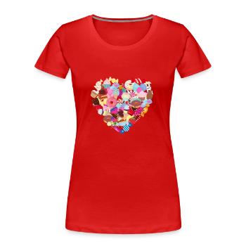 Schatz - Frauen Premium Bio T-Shirt - Rot - Vorne - Mia (176cm)