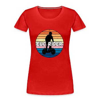 Electric Unicycle Rider. EUC Rider - Women's Premium Organic T-Shirt - red - Front - Mia (176cm)