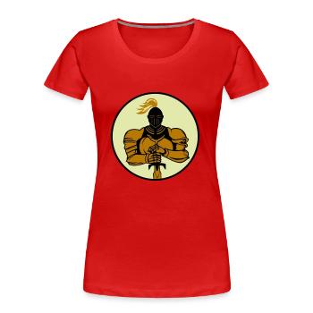 knight - Frauen Premium Bio T-Shirt - Rot - Vorne - Mia (176cm)