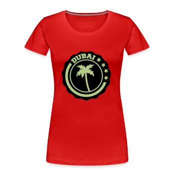 dubai - Frauen Premium Bio T-Shirt - Rot - Vorne - Mia (176cm)