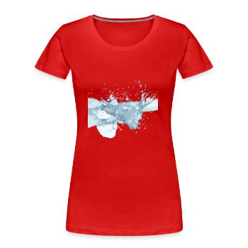 Water splashes! - Women's Premium Organic T-Shirt - red - Front - Mia (176cm)