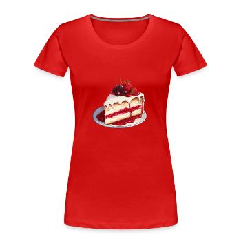 Früchtekuchen! - Frauen Premium Bio T-Shirt - Rot - Vorne - Mia (176cm)