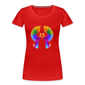 Phönix der Herzen - Frauen Premium Bio T-Shirt - Rot - Vorne - Mia (176cm)