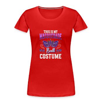 Défiguration inconnue - T-shirt bio Premium Femme - rouge - Devant - Mia (176cm)