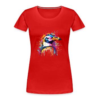 die bunte Antarktis - Frauen Premium Bio T-Shirt - Rot - Vorne - Mia (176cm)