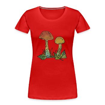 Mycètes - T-shirt bio Premium Femme - rouge - Devant - Mia (176cm)