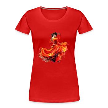 Le flamenco est une danse fascinante - T-shirt bio Premium Femme - rouge - Devant - Mia (176cm)
