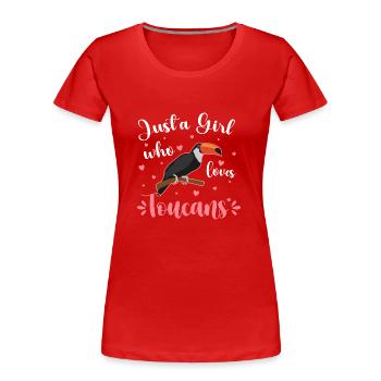 Vogel Urlaub Vögel Südamerika - Frauen Premium Bio T-Shirt - Rot - Vorne - Mia (176cm)