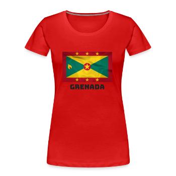 Grenada Flagge - Frauen Premium Bio T-Shirt - Rot - Vorne - Mia (176cm)