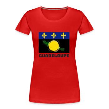 Guadeloupe Flagge - Frauen Premium Bio T-Shirt - Rot - Vorne - Mia (176cm)