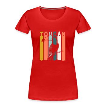 Toucan Dschungel Natur Südamerika - Frauen Premium Bio T-Shirt - Rot - Vorne - Mia (176cm)