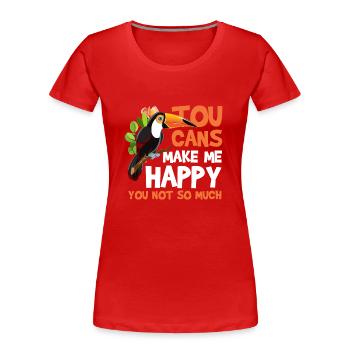 Toucan Tier Exotisch - Frauen Premium Bio T-Shirt - Rot - Vorne - Mia (176cm)