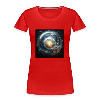 Liquid Matter - Women's Premium Organic T-Shirt - red - Front - Mia (176cm)