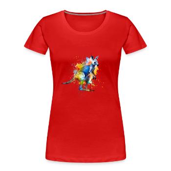 Australien, der Kontinent der Kontraste - Frauen Premium Bio T-Shirt - Rot - Vorne - Mia (176cm)