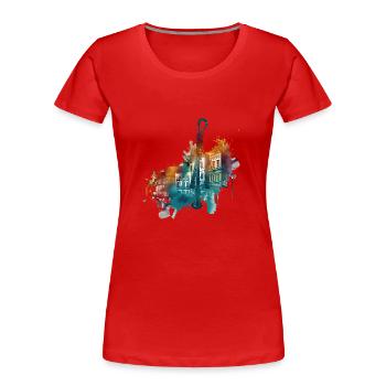 New Orleans ist eine Stadt im Süden der USA - Frauen Premium Bio T-Shirt - Rot - Vorne - Mia (176cm)