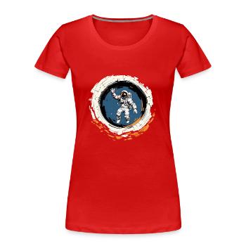 Salute des Étoiles: Astral Adventure - Women's Premium Organic T-Shirt - red - Front - Mia (176cm)