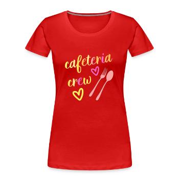 Cafeteria Crew Pastel Fall Lunch Lady Squad - T-shirt bio Premium Femme - rouge - Devant - Mia (176cm)