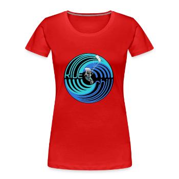 RIDE and chill - Frauen Premium Bio T-Shirt - Rot - Vorne - Mia (176cm)