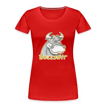Bullshit-Regenbogen - Frauen Premium Bio T-Shirt - Rot - Vorne - Mia (176cm)