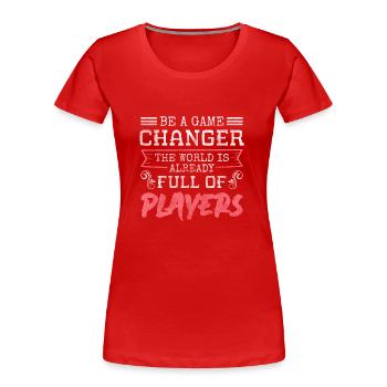 büro abteilungsleiter angestellter - Frauen Premium Bio T-Shirt - Rot - Vorne - Mia (176cm)