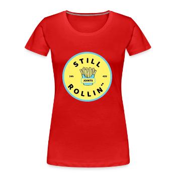 Stille Walzen - Frauen Premium Bio T-Shirt - Rot - Vorne - Mia (176cm)
