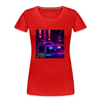 Tuning Cars - Frauen Premium Bio T-Shirt - Rot - Vorne - Mia (176cm)