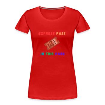 Express-Pass für den Park - Frauen Premium Bio T-Shirt - Rot - Vorne - Mia (176cm)