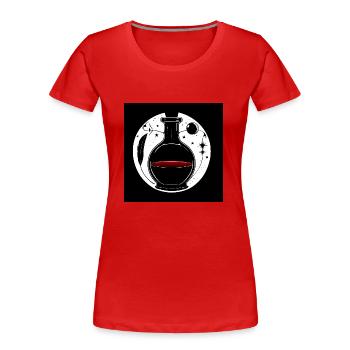 Potion d’amour - T-shirt bio Premium Femme - rouge - Devant - Mia (176cm)