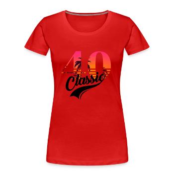 Vintage 1940-40th anniversary - Women's Premium Organic T-Shirt - red - Front - Mia (176cm)