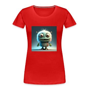 Happy Halloween niedliche Monsterzunge aus gruseligem Spaß - Frauen Premium Bio T-Shirt - Rot - Vorne - Mia (176cm)