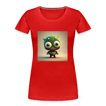 Happy Halloween niedliche Monsterzunge aus gruseligem Spaß - Frauen Premium Bio T-Shirt - Rot - Vorne - Mia (176cm)