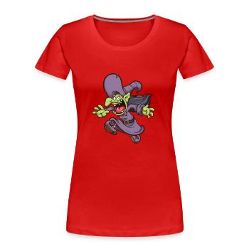 Sorcière de dessin animé - T-shirt bio Premium Femme - rouge - Devant - Mia (176cm)
