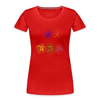 FCK NZS - Frauen Premium Bio T-Shirt - Rot - Vorne - Mia (176cm)