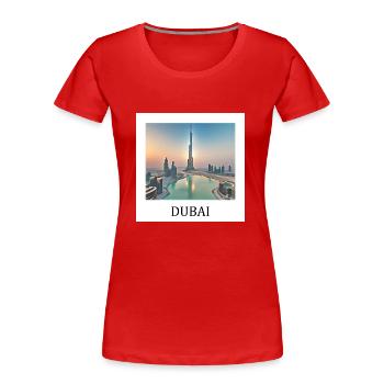 Dubai - Women's Premium Organic T-Shirt - red - Front - Mia (176cm)