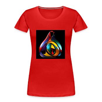 Kleinsche Flasche -04- - Frauen Premium Bio T-Shirt - Rot - Vorne - Mia (176cm)