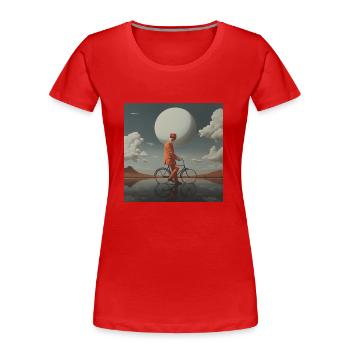 Bicyclette - Women's Premium Organic T-Shirt - red - Front - Mia (176cm)