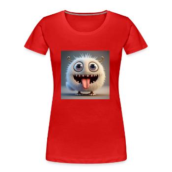 Happy Halloween niedliche Monsterzunge aus gruseligem Spaß - Frauen Premium Bio T-Shirt - Rot - Vorne - Mia (176cm)