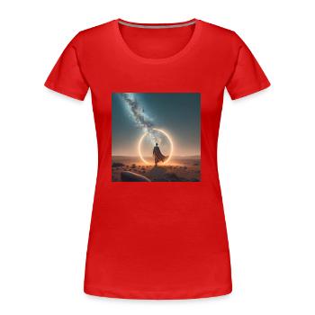 Wüste - Frauen Premium Bio T-Shirt - Rot - Vorne - Mia (176cm)
