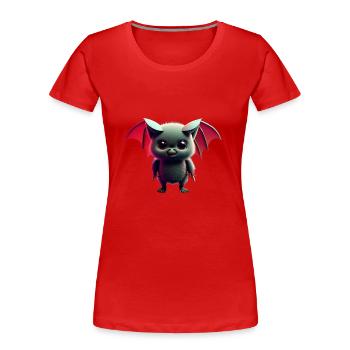 Happy Halloween niedliche Fledermaus gruselig lustig gruselig - Frauen Premium Bio T-Shirt - Rot - Vorne - Mia (176cm)