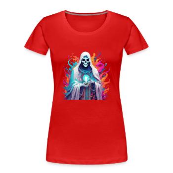 Death - Frauen Premium Bio T-Shirt - Rot - Vorne - Mia (176cm)