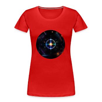 Supernova No.2 by Cora.Art - Frauen Premium Bio T-Shirt - Rot - Vorne - Mia (176cm)