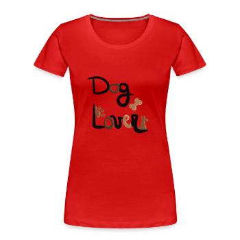 Hundefreund - Frauen Premium Bio T-Shirt - Rot - Vorne - Mia (176cm)