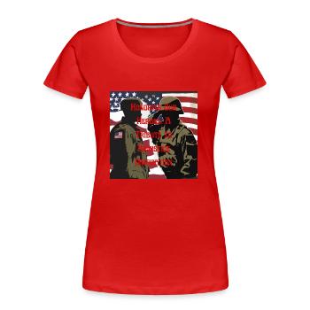 Vétérans, anciens combattant, armistice. - T-shirt bio Premium Femme - rouge - Devant - Mia (176cm)