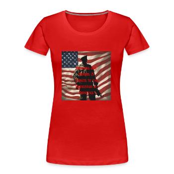 Vétérans, anciens combattant, armistice. - T-shirt bio Premium Femme - rouge - Devant - Mia (176cm)