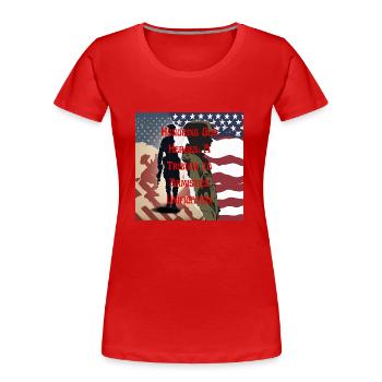 Vétérans, anciens combattant, armistice. - T-shirt bio Premium Femme - rouge - Devant - Mia (176cm)